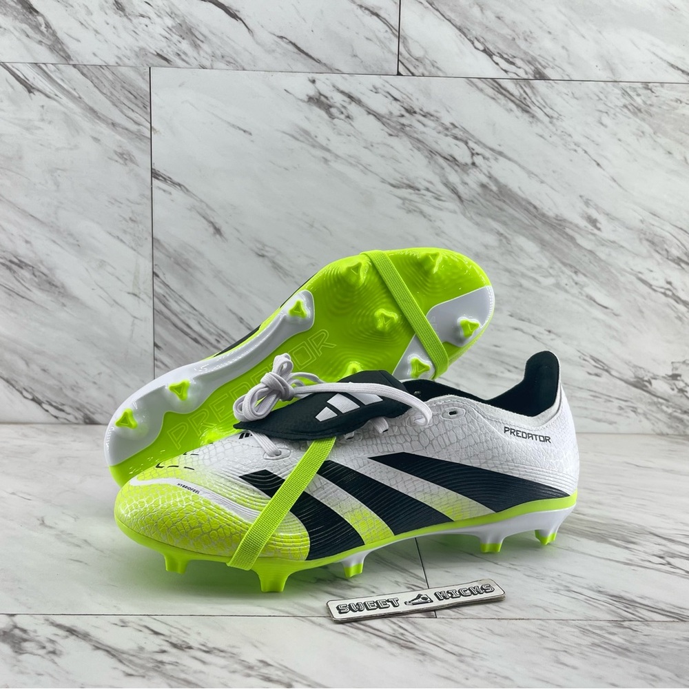 Adidas Predator League FT FG/MG Soccer Cleats JI1111 White Yellow